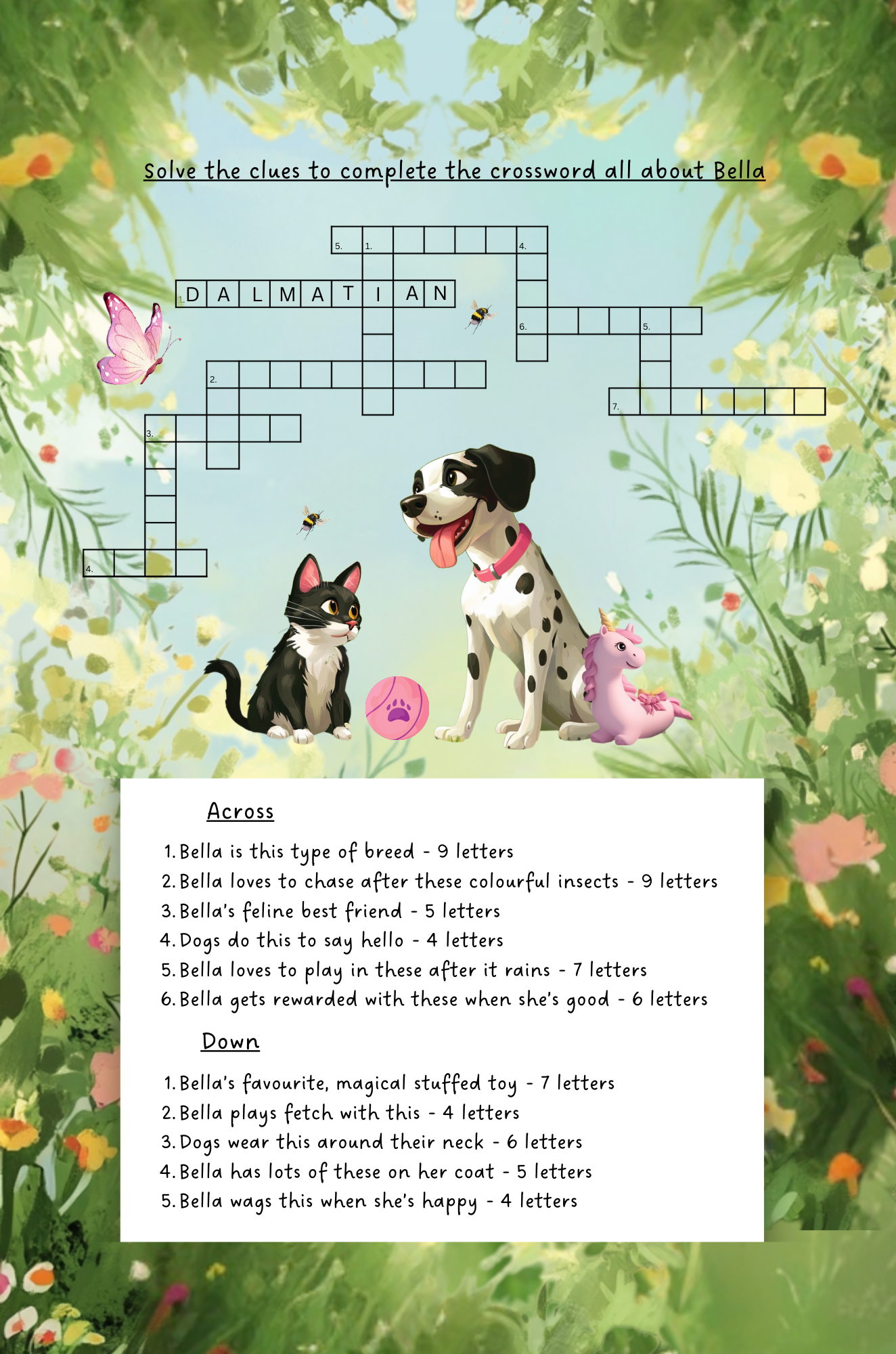 Ciao Bella - Children's journal, notebook with blank drawing pages and puzzles to solve!: Free cut out and keep book mark