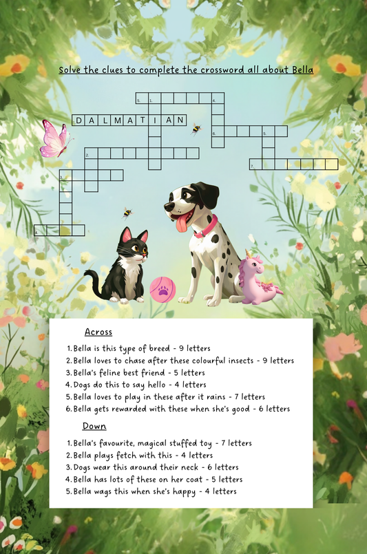 Ciao Bella - Children's journal, notebook with blank drawing pages and puzzles to solve!: Free cut out and keep book mark